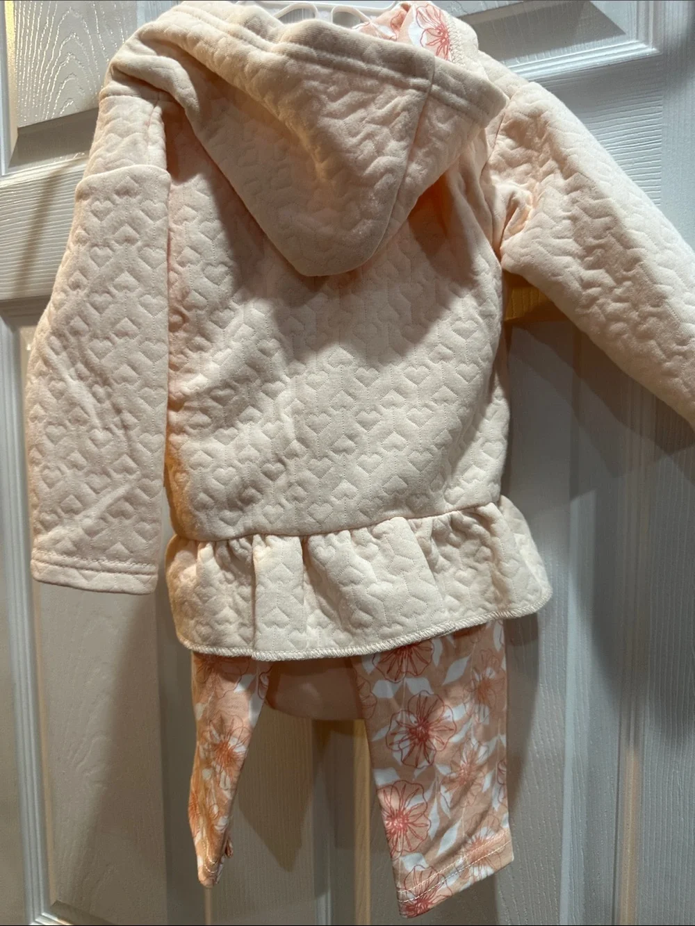 Duck Duck Baby Cream & Peach Floral Baby Pajama Set